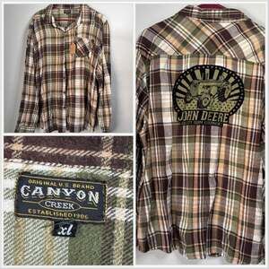 Custom thrifted upcycled machine sewn one of kind flannel.